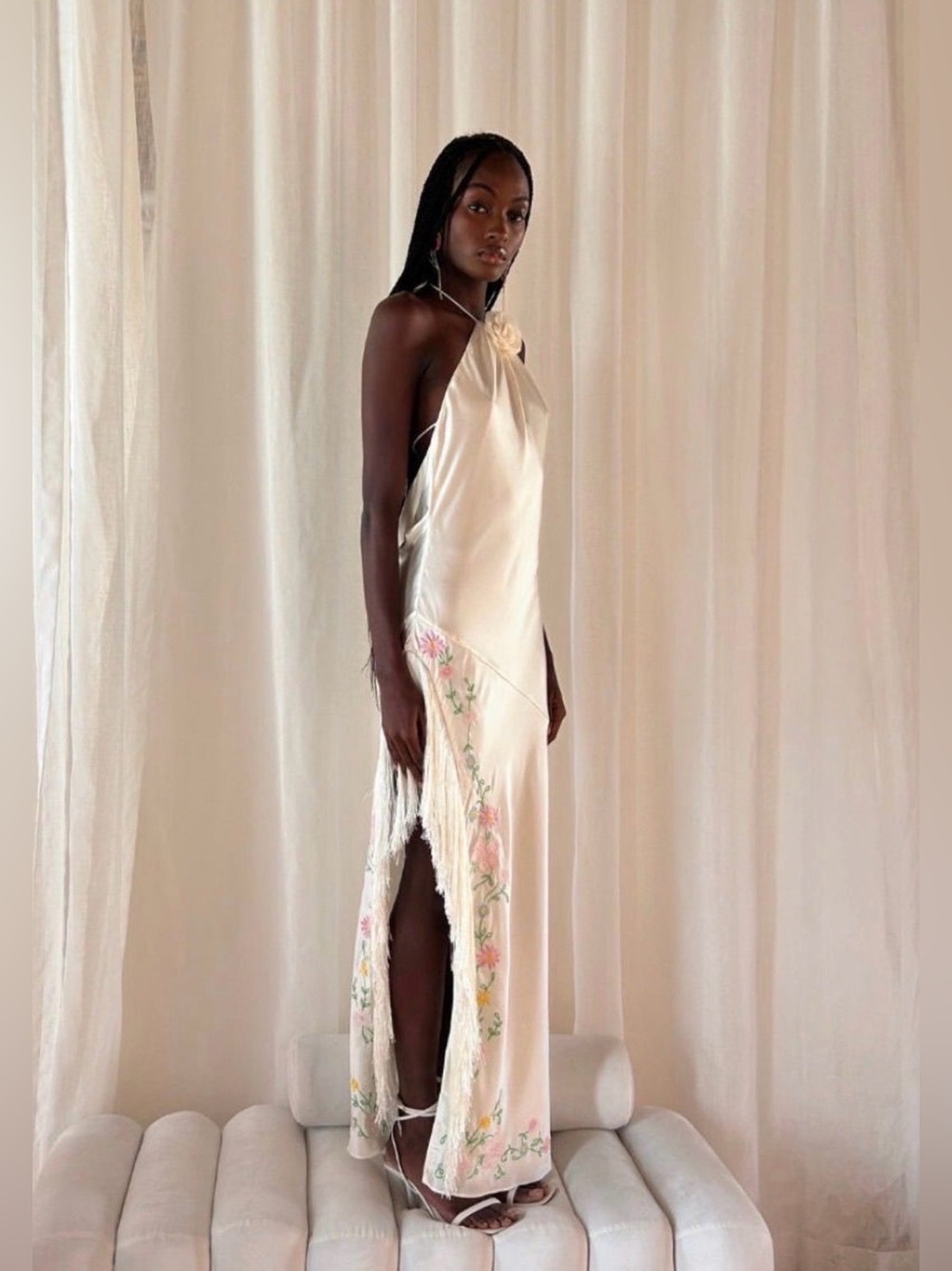 For Love And Lemons Tina Silk Maxi Dress